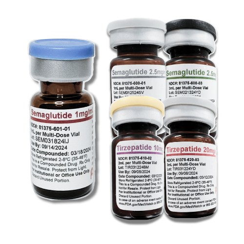 semaglutide and tirzepatide multi dose vials from PQ pharma