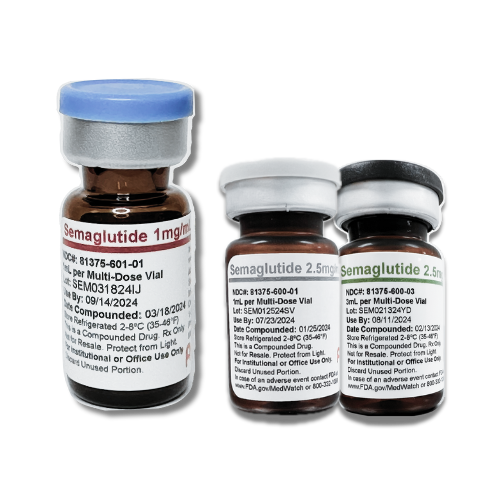 semaglutide and tirzepatide multi dose vials from PQ pharma