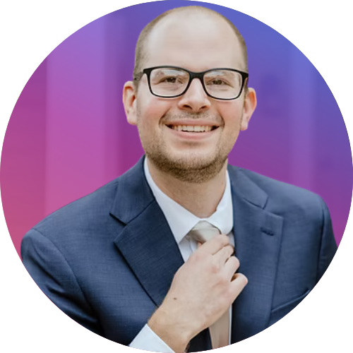 Brian Farrell Picture over ATRIUM24 Gradient Circle